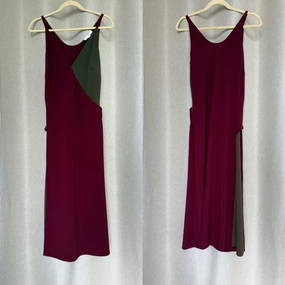 Tome NWOT Collective Two Color Asymmetrical Sleeveless Midi Dress M (8)